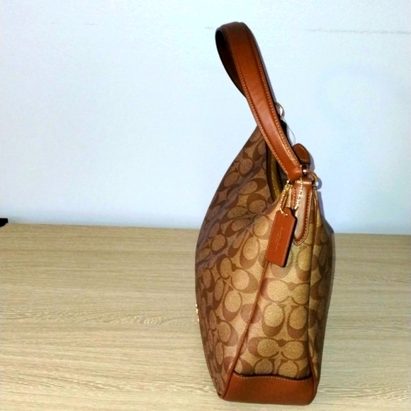 Coach Signature Saddle 2 Shoulder Bag - F20209 (Tan/Gold) 💯 AUTHENTIC - NEW!!!! - Picture 3 of 10